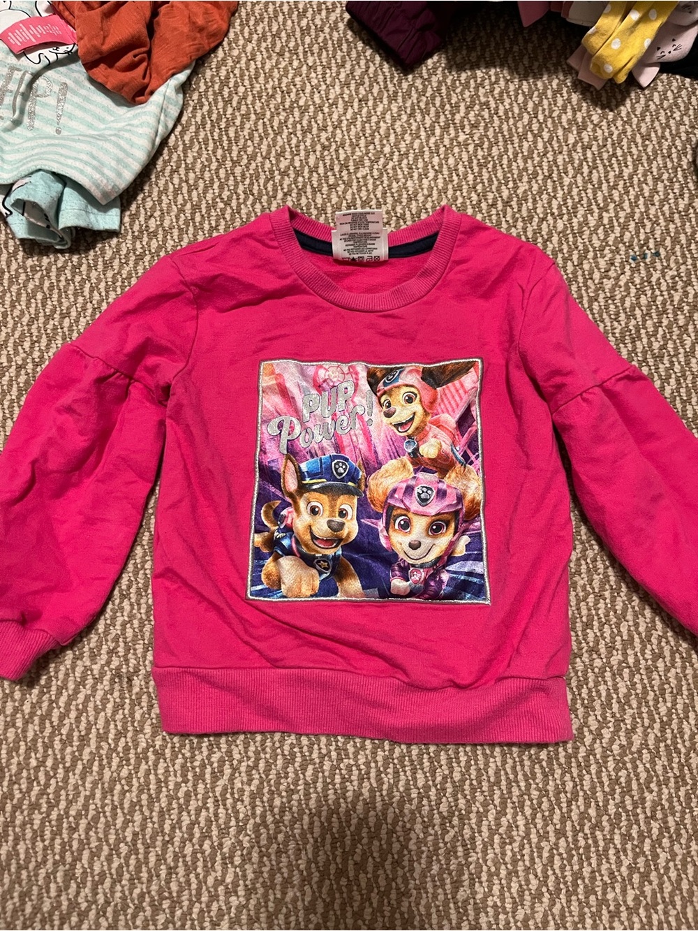 Girls 3T Paw Patrol Hot Pink Girls' Graphic Pullover Sweatshirt